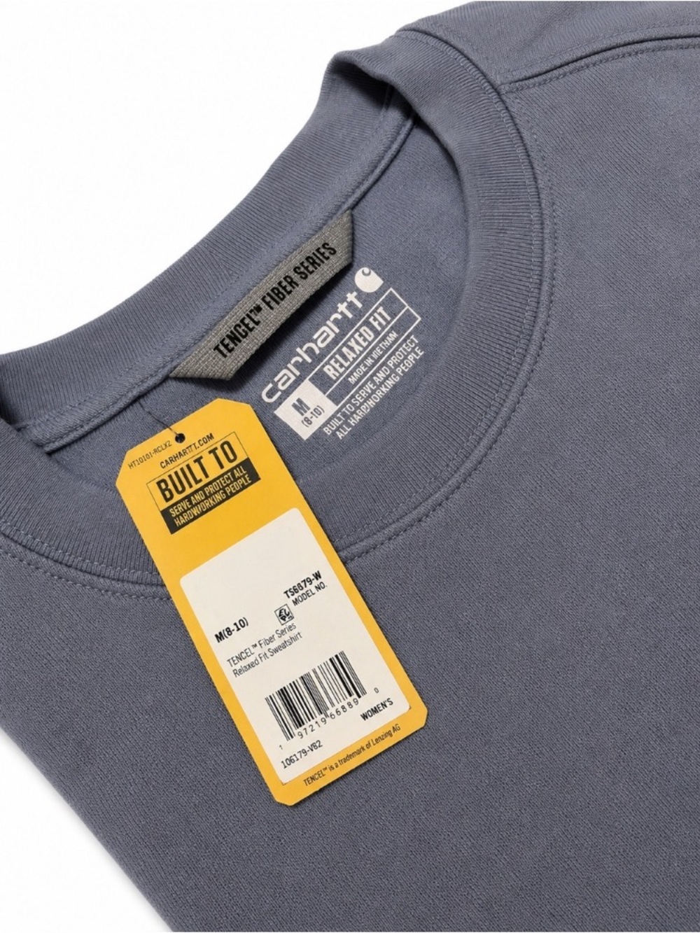 Carhartt TENCEL French Terry Crewneck Sweatshirt Wisteria Lavender Purple M NWT - Picture 6 of 6